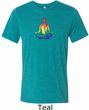 Yoga Chakra Lotus Pose Mens Tri Blend Crewneck Shirt