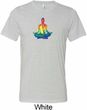 Yoga Chakra Lotus Pose Mens Tri Blend Crewneck Shirt