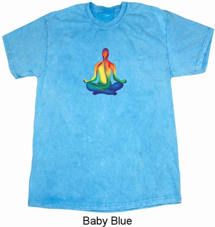 Yoga Chakra Lotus Pose Mineral Tie Dye Shirt