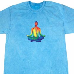 Yoga Chakra Lotus Pose Mineral Tie Dye Shirt