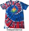 Yoga Chakra Lotus Pose Patriotic Tie Dye Shirt