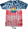 Yoga Chakra Lotus Pose Patriotic Tie Dye Shirt