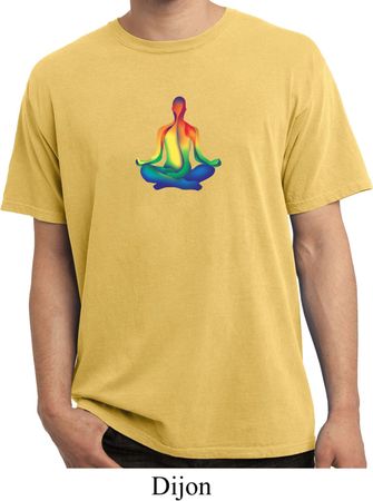 Yoga Chakra Lotus Pose Pigment Dyed Shirt