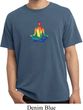 Yoga Chakra Lotus Pose Pigment Dyed Shirt