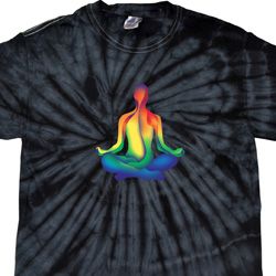 Yoga Chakra Lotus Pose Spider Tie Dye Shirt