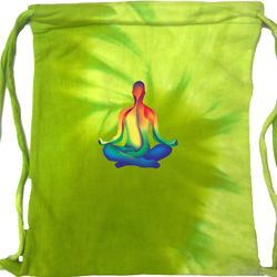 Yoga Chakra Lotus Pose Tie Dye Bag