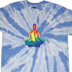Yoga Chakra Lotus Pose Twist Tie Dye Shirt