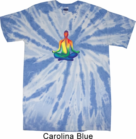Yoga Chakra Lotus Pose Twist Tie Dye Shirt