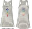 Yoga Chakra Words Front and Back Ladies Flowy Racerback Tanktop