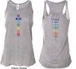 Yoga Chakra Words Front and Back Ladies Flowy Racerback Tanktop