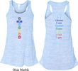 Yoga Chakra Words Front and Back Ladies Flowy Racerback Tanktop