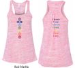 Yoga Chakra Words Front and Back Ladies Flowy Racerback Tanktop
