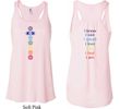 Yoga Chakra Words Front and Back Ladies Flowy Racerback Tanktop
