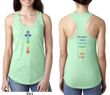 Yoga Chakra Words Front and Back Ladies Ideal Tank Top