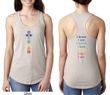 Yoga Chakra Words Front and Back Ladies Ideal Tank Top