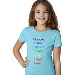 Yoga Chakra Words Girls Shirt