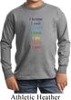 Yoga Chakra Words Kids Long Sleeve Shirt