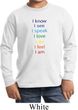 Yoga Chakra Words Kids Long Sleeve Shirt
