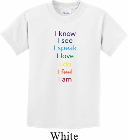 Yoga Chakra Words Kids Shirt