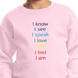Yoga Chakra Words Kids Sweatshirt