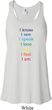 Yoga Chakra Words Ladies Flowy Racerback Tanktop