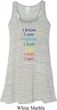 Yoga Chakra Words Ladies Flowy Racerback Tanktop