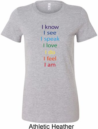 Yoga Chakra Words Ladies Longer Length Shirt