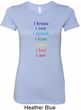 Yoga Chakra Words Ladies Longer Length Shirt