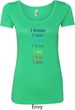 Yoga Chakra Words Ladies Scoop Neck Shirt