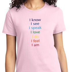 Yoga Chakra Words Ladies Shirt