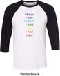 Yoga Chakra Words Mens Raglan Shirt