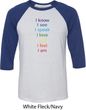 Yoga Chakra Words Mens Raglan Shirt