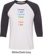 Yoga Chakra Words Mens Raglan Shirt