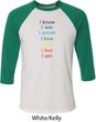 Yoga Chakra Words Mens Raglan Shirt
