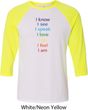 Yoga Chakra Words Mens Raglan Shirt