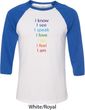 Yoga Chakra Words Mens Raglan Shirt