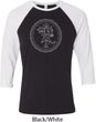 Yoga Circle Ganesha White Print Raglan Shirt