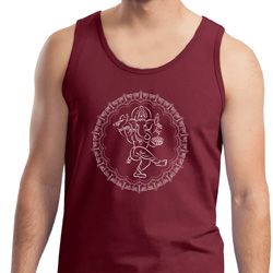 Yoga Circle Ganesha White Print Tank Top Yoga Circle Ganesha White Print Tank Top
