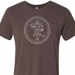 Yoga Circle Ganesha White Print Tri Blend Tee Yoga Circle Ganesha White Print Tri Blend Tee