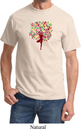 Yoga Foliage Tree Pose Adult Shirt