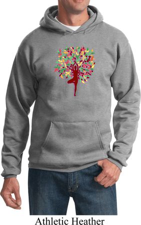 Yoga Foliage Tree Pose Hoodie