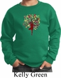 Yoga Foliage Tree Pose Kids Sweatshirt