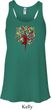 Yoga Foliage Tree Pose Ladies Flowy Racerback Tanktop
