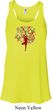 Yoga Foliage Tree Pose Ladies Flowy Racerback Tanktop