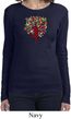 Yoga Foliage Tree Pose Ladies Long Sleeve Shirt