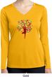 Yoga Foliage Tree Pose Ladies Moisture Wicking Long Sleeve Shirt