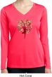 Yoga Foliage Tree Pose Ladies Moisture Wicking Long Sleeve Shirt