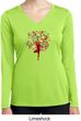 Yoga Foliage Tree Pose Ladies Moisture Wicking Long Sleeve Shirt