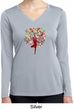 Yoga Foliage Tree Pose Ladies Moisture Wicking Long Sleeve Shirt