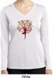 Yoga Foliage Tree Pose Ladies Moisture Wicking Long Sleeve Shirt